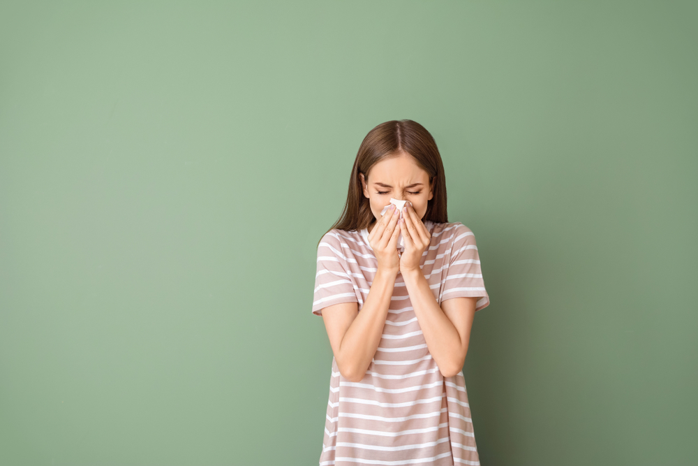 Lady with allergies.