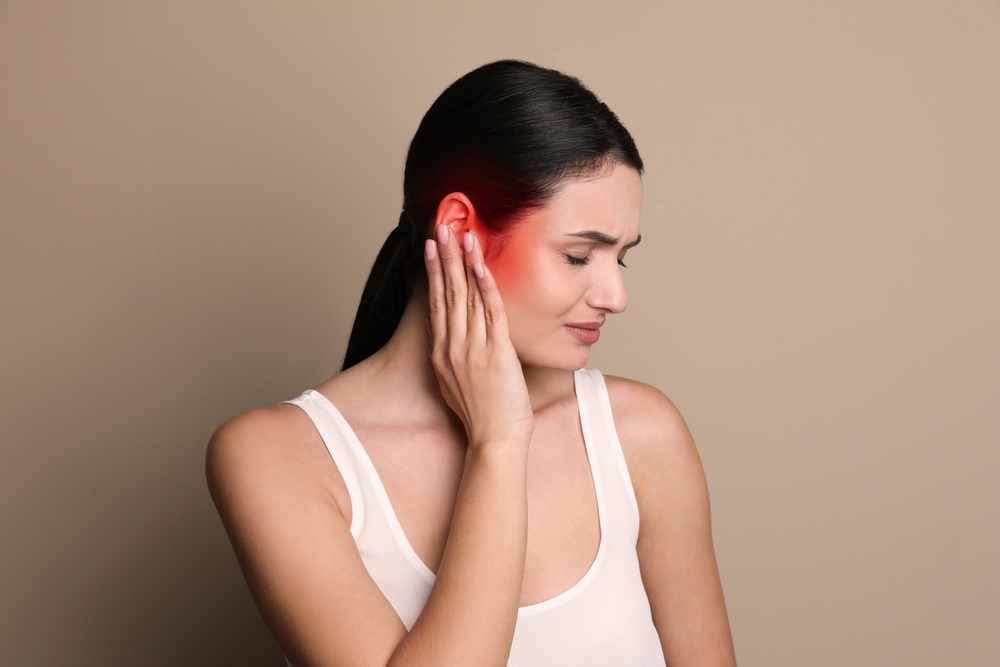 Lady with ear infection.